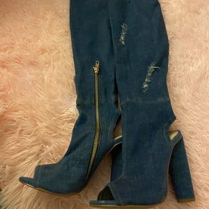 Steve Madden Over the knee denim boots